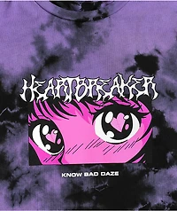 Know Bad Daze Heartbreaker Purple Tie Dye T-Shirt