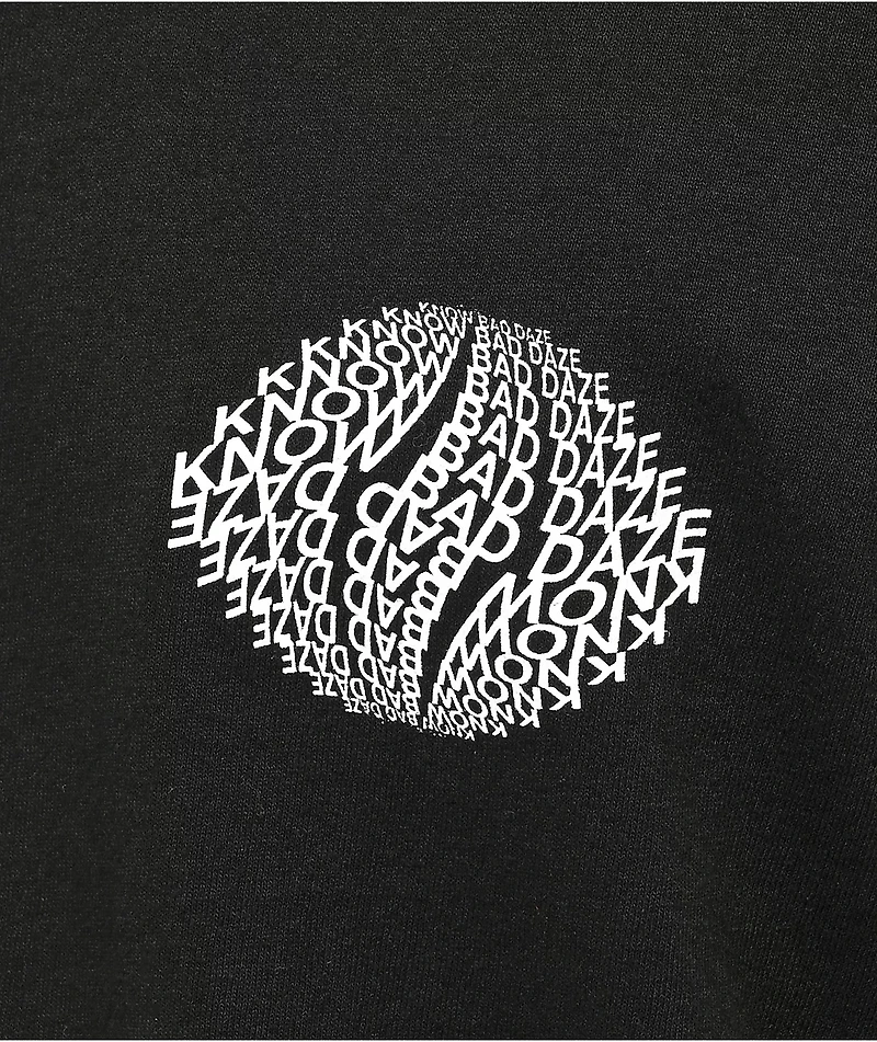 Know Bad Daze Roll Up Black T-Shirt