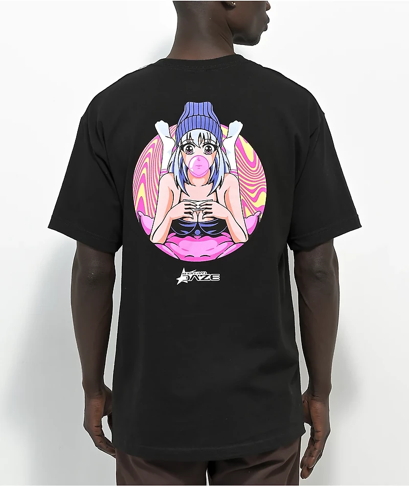 Know Bad Daze Roll Up Black T-Shirt