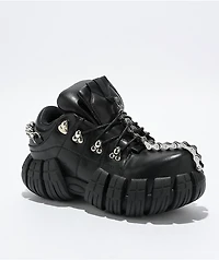 Koi Footwear Invading Rapture Bike Chain Black Shoes