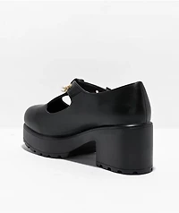 Koi Mary Janes Black & Pearl Platform Shoes