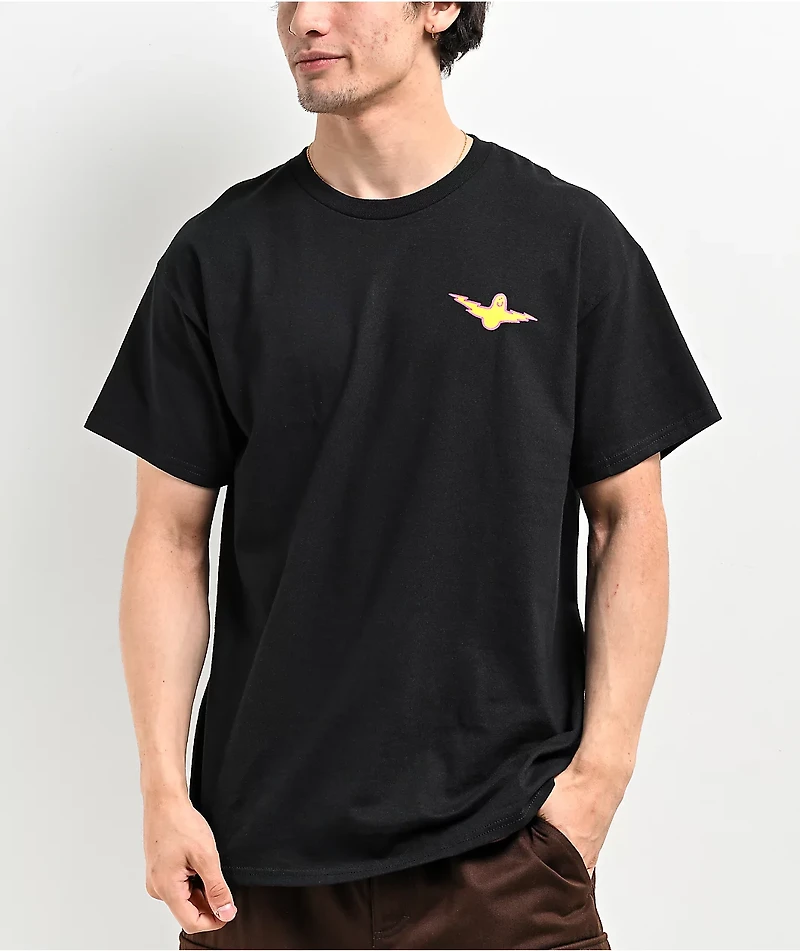 Krooked Bird Lightening Black T-Shirt