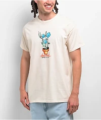 Krooked Blue Flowers Natural T-Shirt