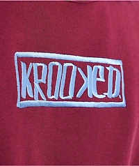 Krooked Box Maroon Crewneck Sweatshirt