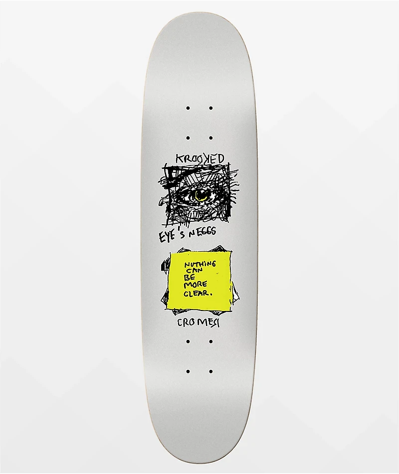 Krooked Cromer Eyes N Eggs 8.25" Skateboard Deck