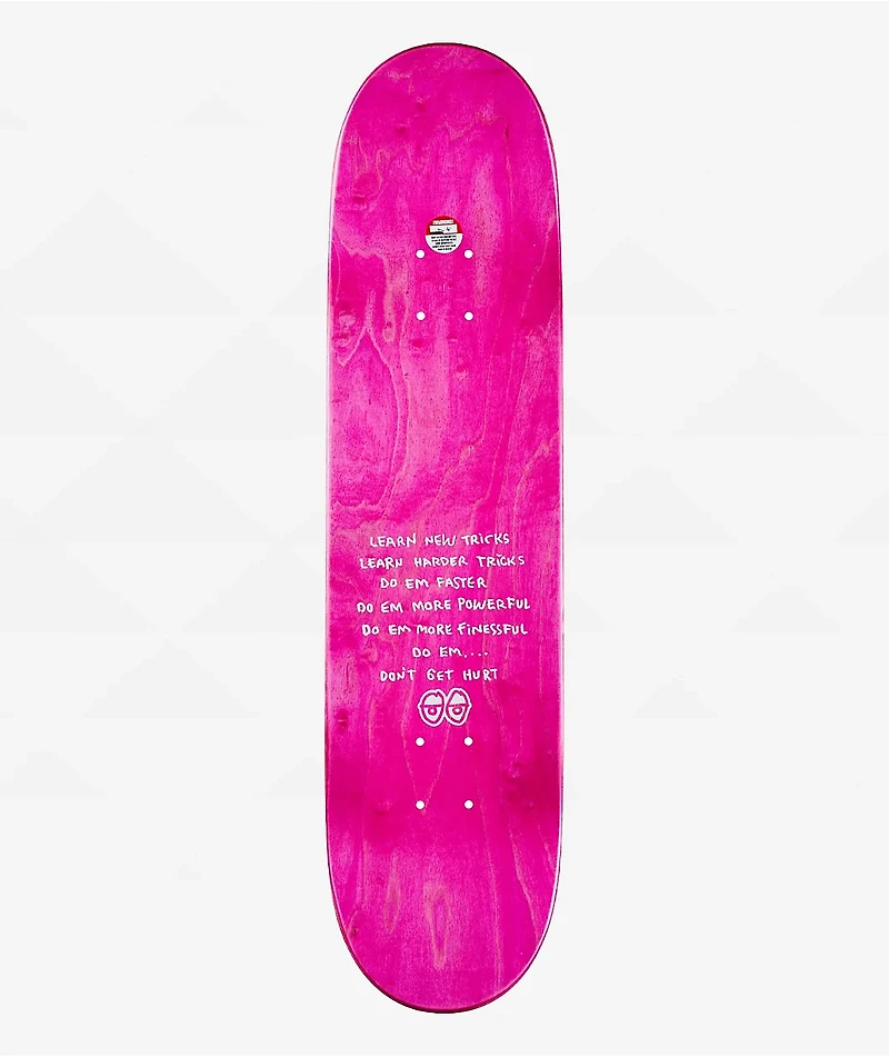 Krooked Cromer Pink And Blue 8.06" Skateboard Deck