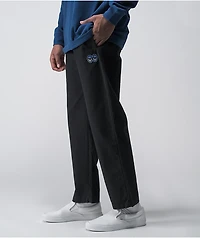 Krooked Eyes Black Elastic Waist Pants