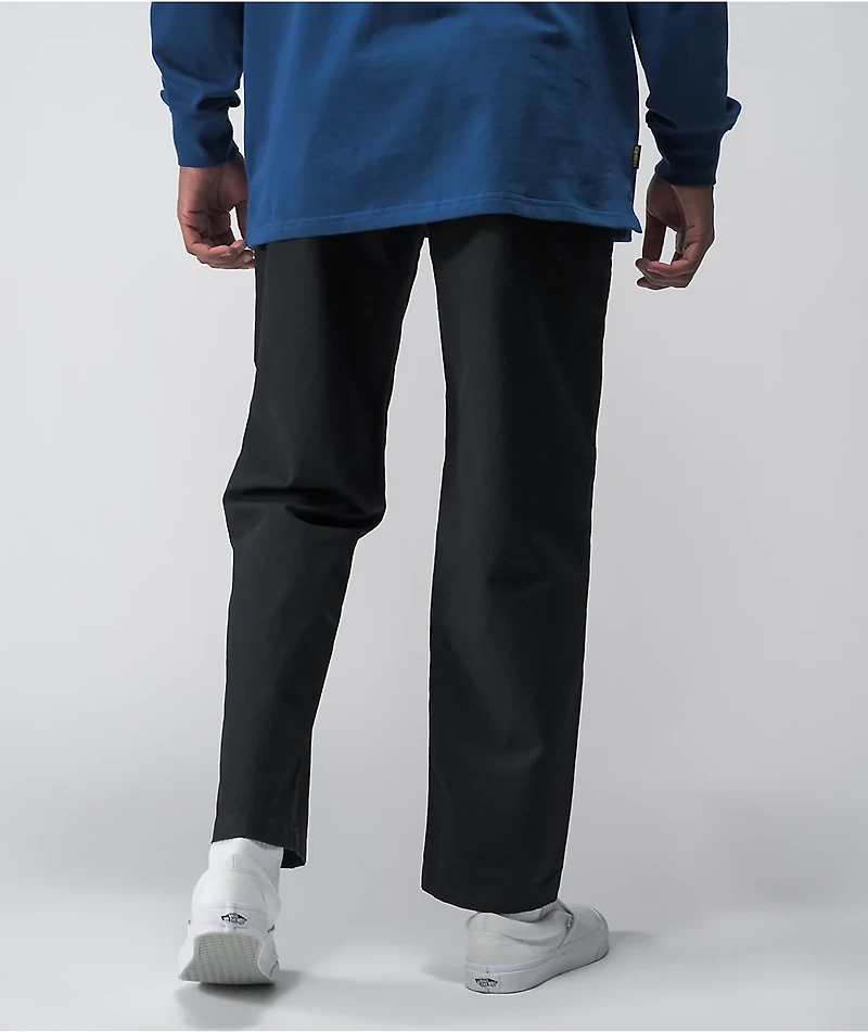 Krooked Eyes Black Elastic Waist Pants