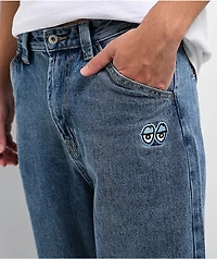 Krooked Eyes Blue Denim Jeans