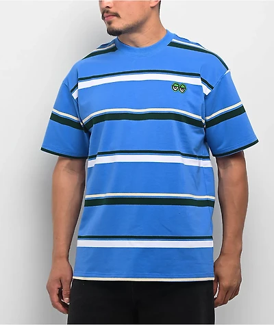 Krooked Eyes Blue Stripe T-Shirt