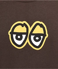 Krooked Eyes Brown Long Sleeve T-Shirt