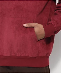 Krooked Eyes Burgundy Corduroy Hoodie