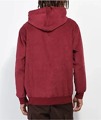 Krooked Eyes Burgundy Corduroy Hoodie