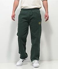 Krooked Eyes Dark Green Elastic Waist Corduroy Pants