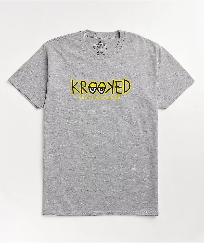 Krooked Eyes Fill Grey T-Shirt