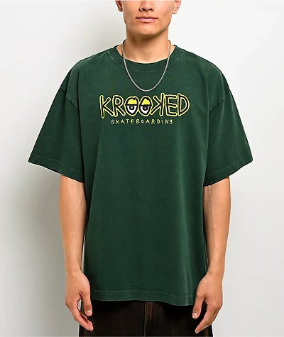 Krooked Eyes Green T-Shirt