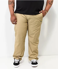 Krooked Eyes Khaki Elastic Waist Pants