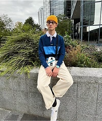Krooked Eyes Navy & Blue Rugby Shirt