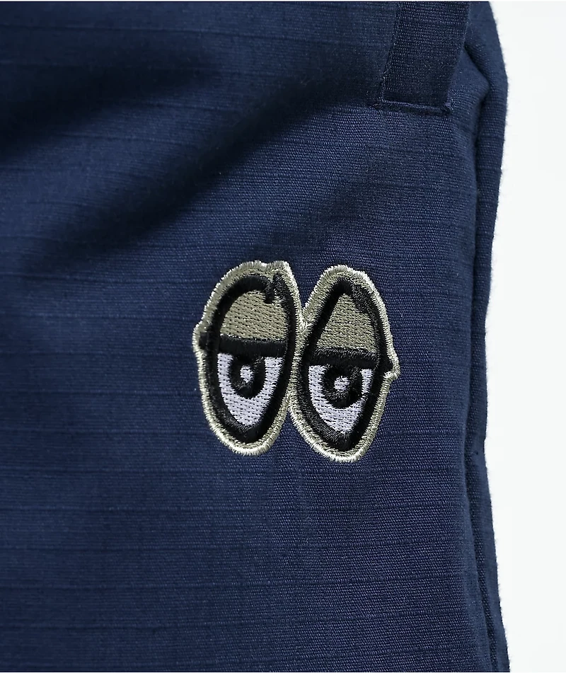 Krooked Eyes Navy Elastic Waist Pants