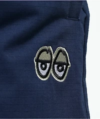 Krooked Eyes Navy Elastic Waist Pants