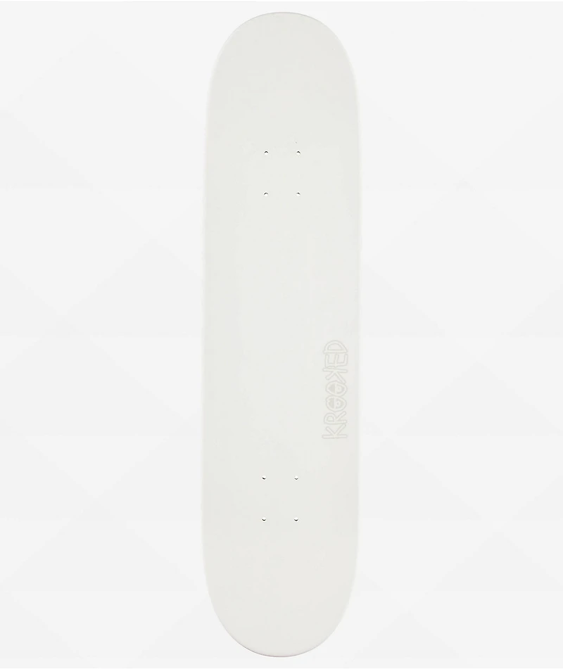 Krooked Eyes White 8.06" Skateboard Deck