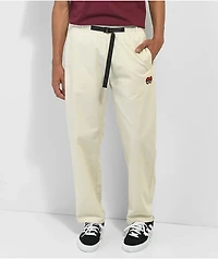 Krooked Eyes White Elastic Waist Pants