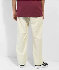 Krooked Eyes White Elastic Waist Pants