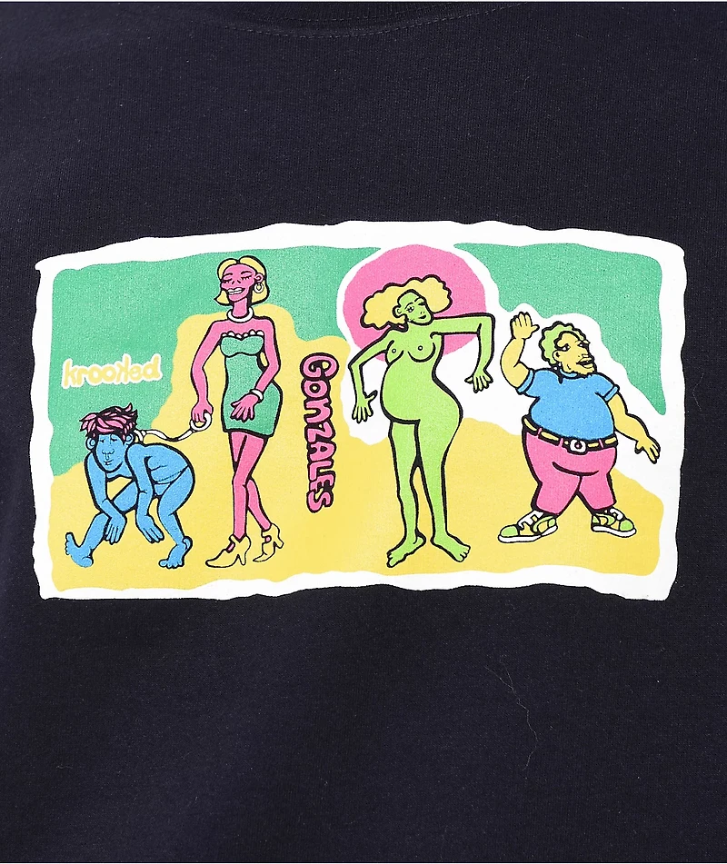 Krooked Family Affair Navy Crewneck Sweatshirt