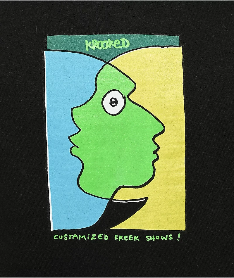 Krooked Freek Show Black Crewneck Sweatshirt
