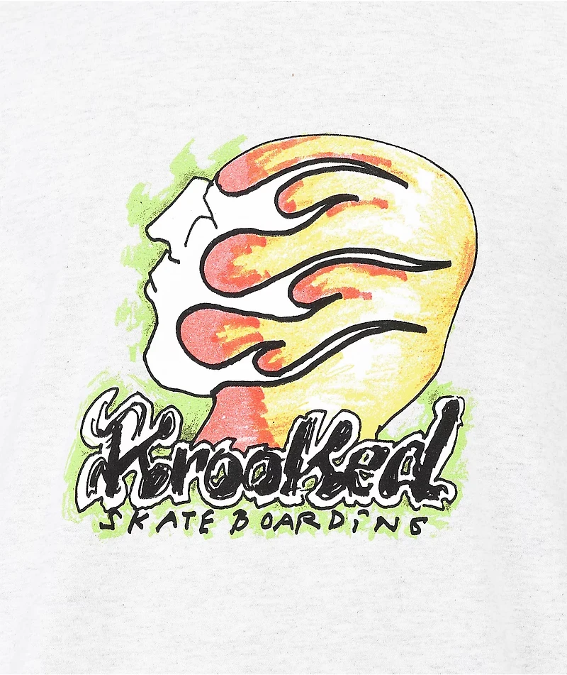 Krooked Gast Town Ash Grey T-Shirt