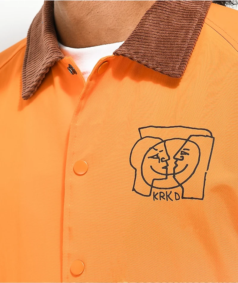 Krooked Moon Smile Orange Bomber Jacket