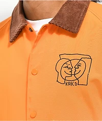 Krooked Moon Smile Orange Bomber Jacket