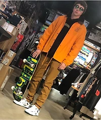 Krooked Moon Smile Orange Bomber Jacket