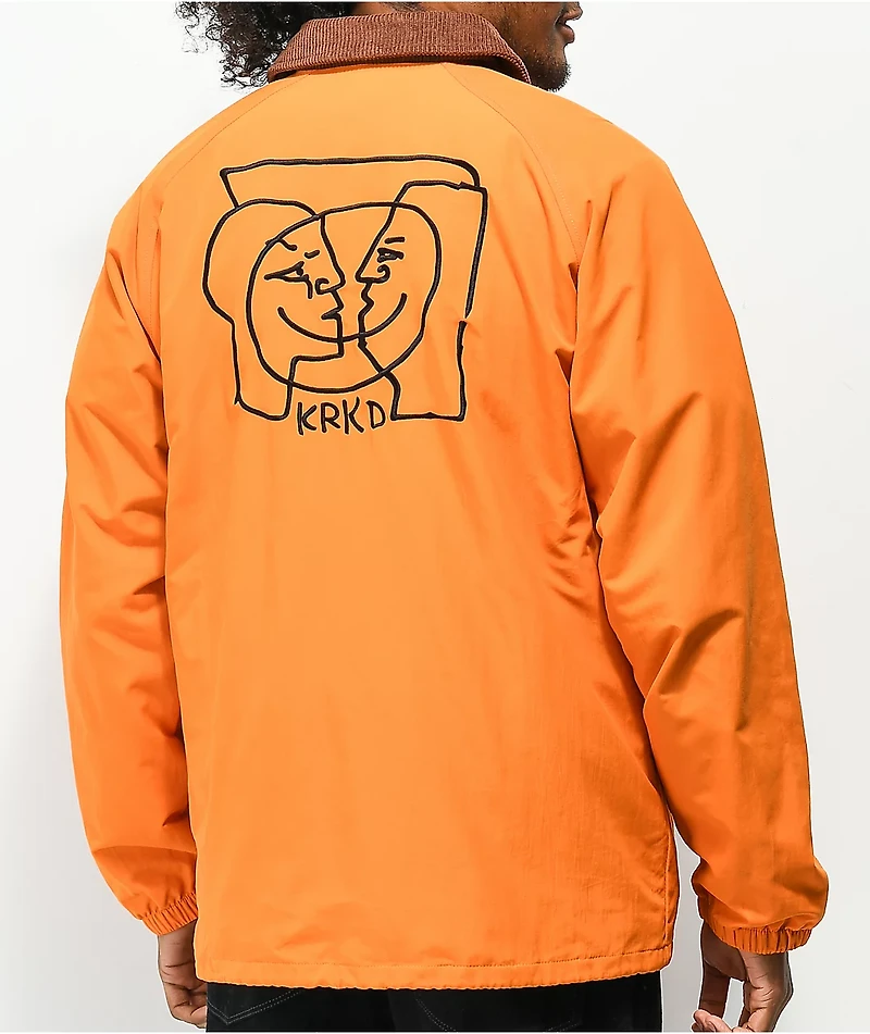 Krooked Moon Smile Orange Bomber Jacket