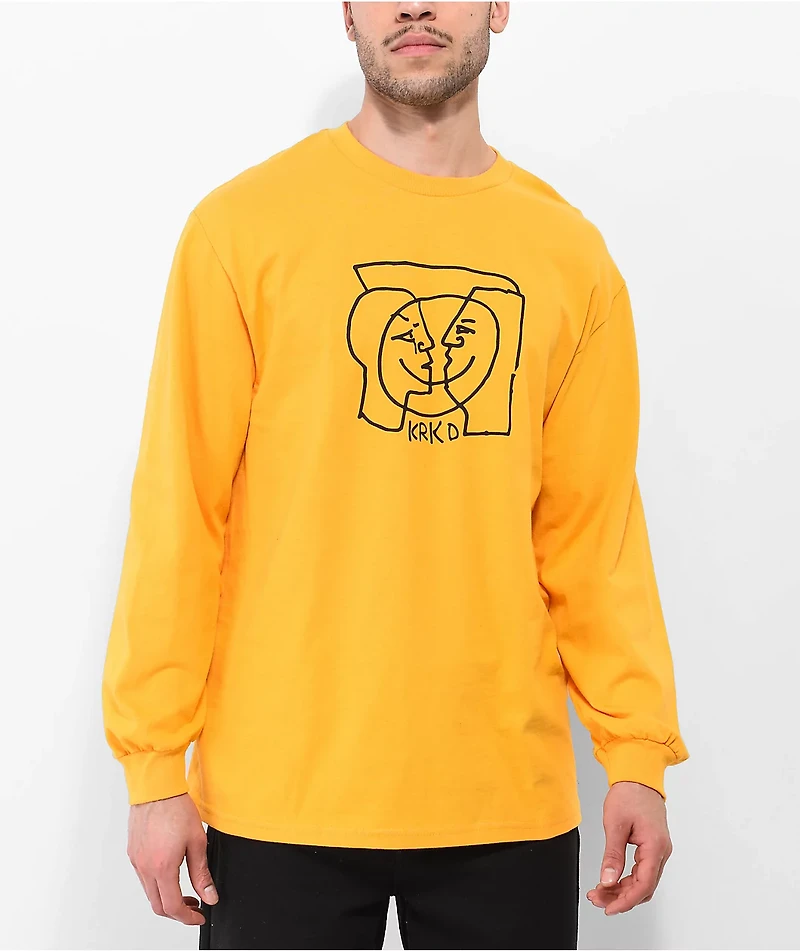 Krooked Moonsmile Gold Long Sleeve T-Shirt
