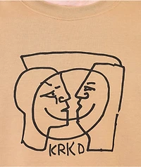 Krooked Moonsmile Tan Crewneck Sweatshirt