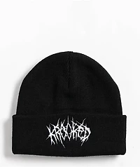 Krooked Necro Script Black Beanie