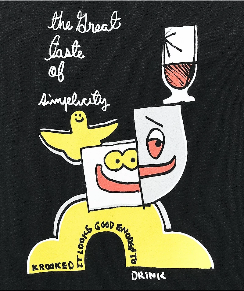 Krooked Simplicity Black Crewneck Sweatshirt