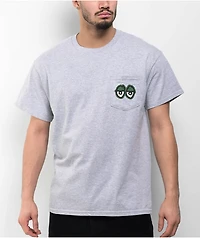 Krooked Strait Eyes Grey Pocket T-Shirt
