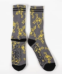 Krooked Style Charcoal Crew Socks