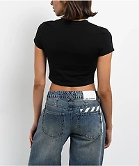 L/AB c/o Off-White™ Black Crop T-Shirt
