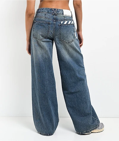 L/AB c/o Off-White™ Blue Wash Low Rise Baggy Jeans
