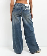 L/AB c/o Off-White™ Blue Wash Low Rise Baggy Jeans