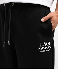 L/AB c/o Off-White™ Core Diagonal Black Relaxed Sweatpants
