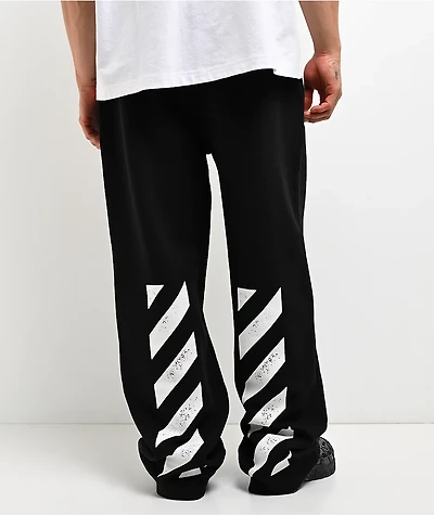 L/AB c/o Off-White™ Core Diagonal Black Relaxed Sweatpants
