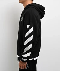 L/AB c/o Off-White™ Core Diagonal Black Zip Hoodie