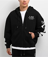 L/AB c/o Off-White™ Core Diagonal Black Zip Hoodie
