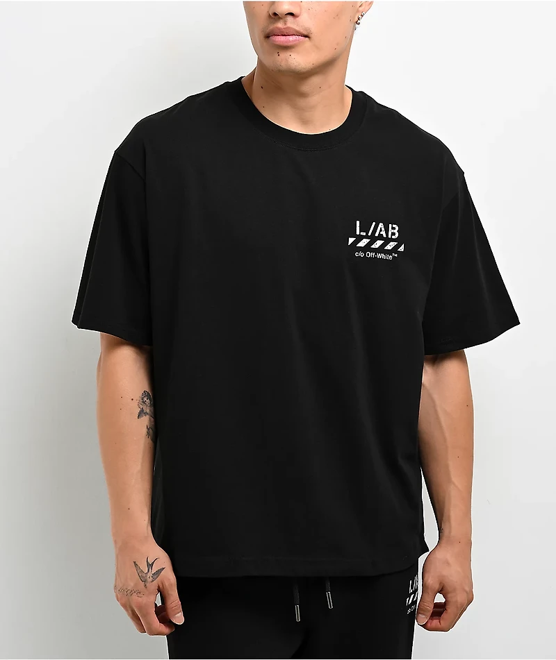 L/AB c/o Off-White™ Diagonal Black T-Shirt
