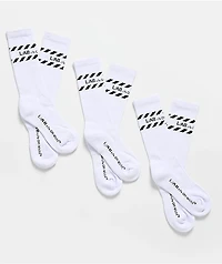 L/AB c/o Off-White™ Diagonal Stripe 3 Pack White Crew Socks