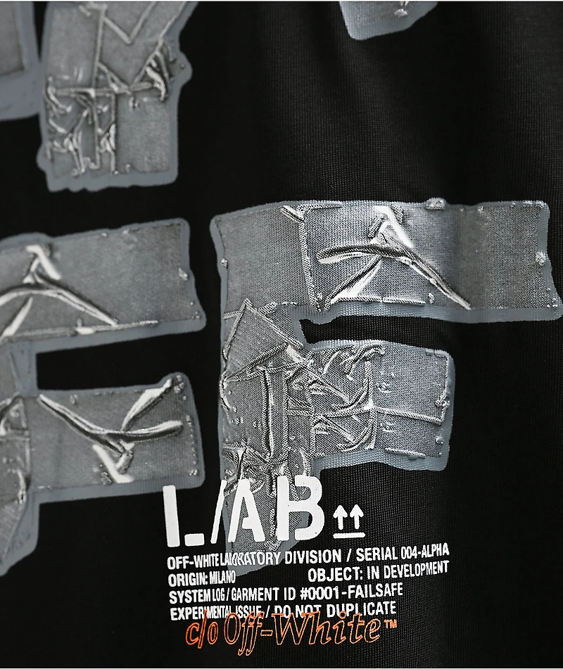 L/AB c/o Off-White™ Duct Tape Black Long Sleeve T-Shirt